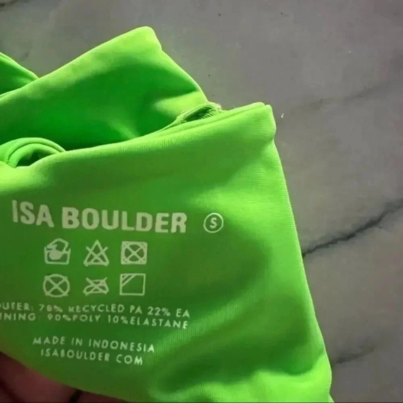 ISA BOULDER SWIM GREEN TOP NWOT B57 - Picture 4 of 5